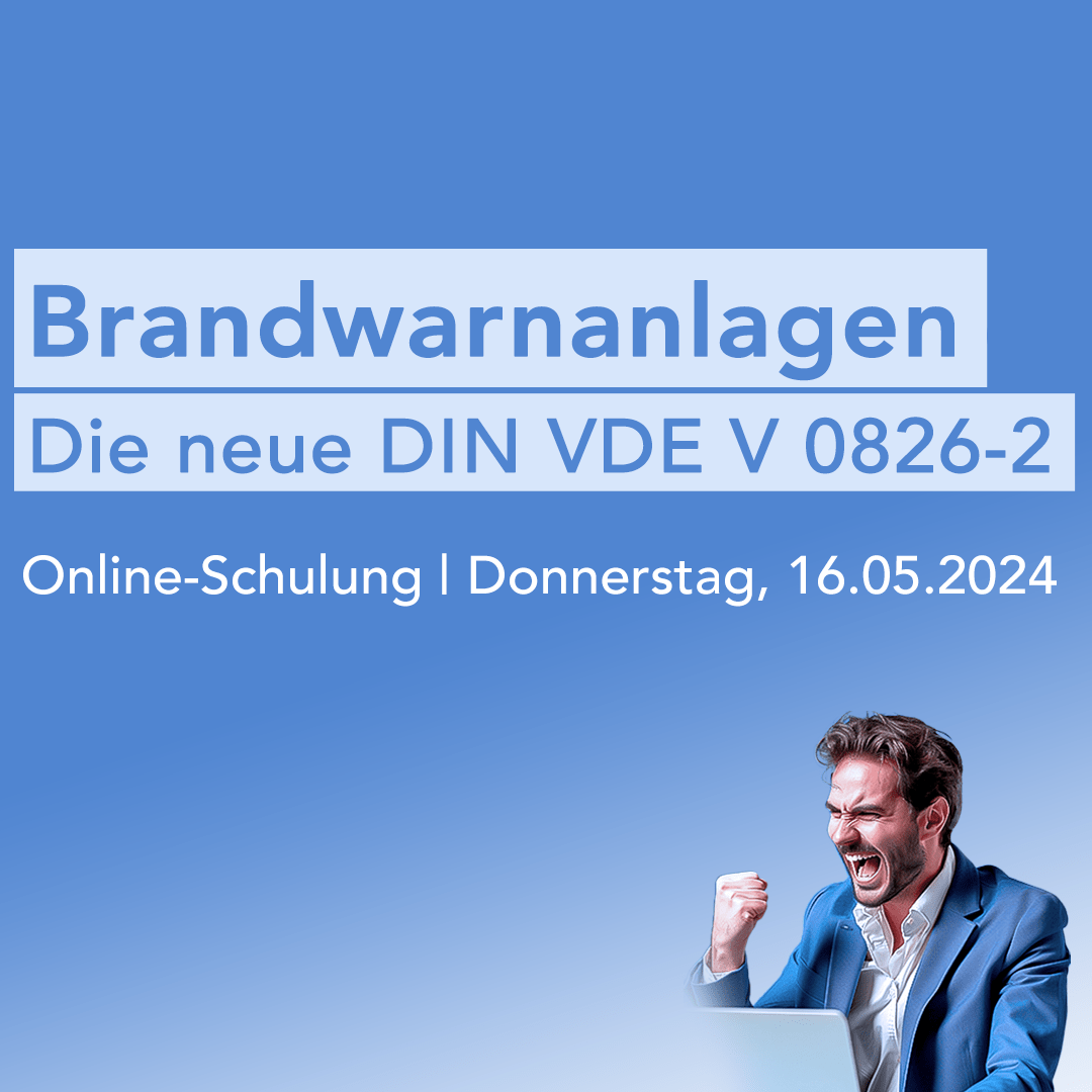 Unsere neue Schulung Brandwarnanlagen für Techniker, Planer, Bau- und Projektleiter, Städtische Angestellte, der Baubehörden, Feuerwehrmänner (-frauen). Termin: 16.052024