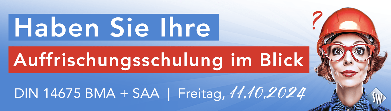 Haben Sie an Ihre Auffrischungsschulung gedacht?