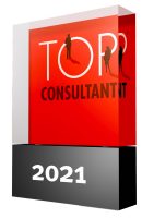 Auszeichnung Trophäe TOP Consultant 2021 für Unternehmensberatung Wenzel DIN 14675 Zertifizierung